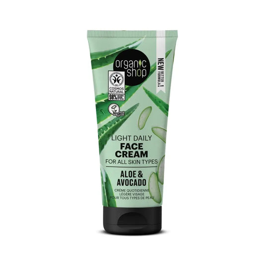 Organic Shop Glättende Gesichtscreme für alle Hauttypen Avocado und Aloe von Organic Shop, 50 Ml