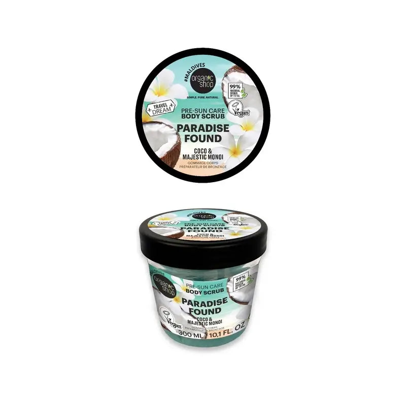 Organic Shop Körperpeeling vor dem Sonnenbad mit Kokos & Monoi, 300 ml