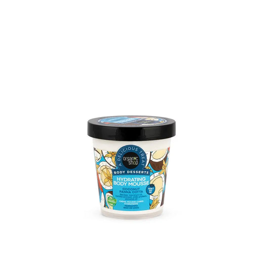 Organic Shop Feuchtigkeitsspendende Körpermousse Kokosnuss Panna Cotta, 450 Ml