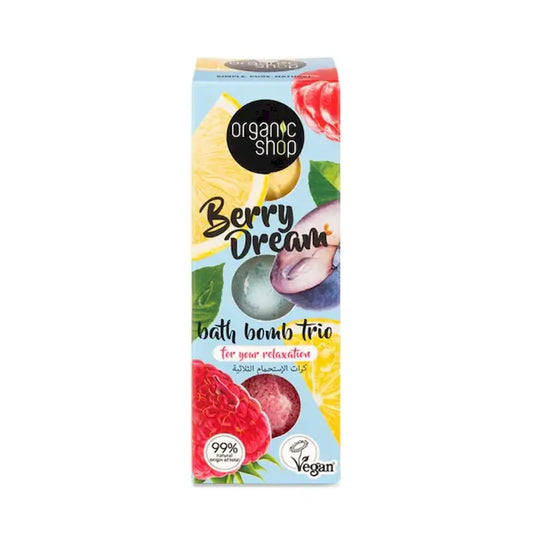 Organic Shop Berry Dream Badebomben Trio, 3 X 85 G