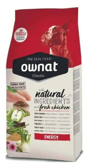 Ownat Classic Canine Adult Energy 20kg, dog food for dogs