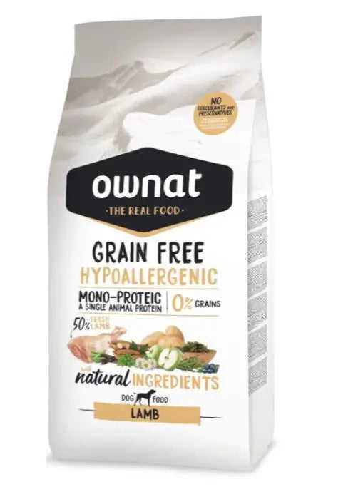 Ownat Grain Free Canine Hypo Lamb 3Kg, Hundefutter für Hunde