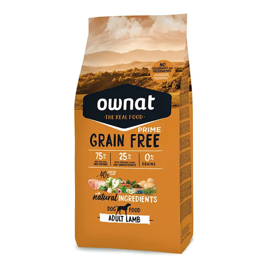 Ownat Grain Free Canine Prime Junior Lamb 3kg, dog food for dogs
