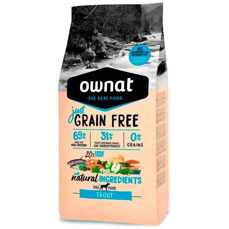 Ownat Just Canine Adult Grain Free Trout 3kg, Hundefutter für Hunde