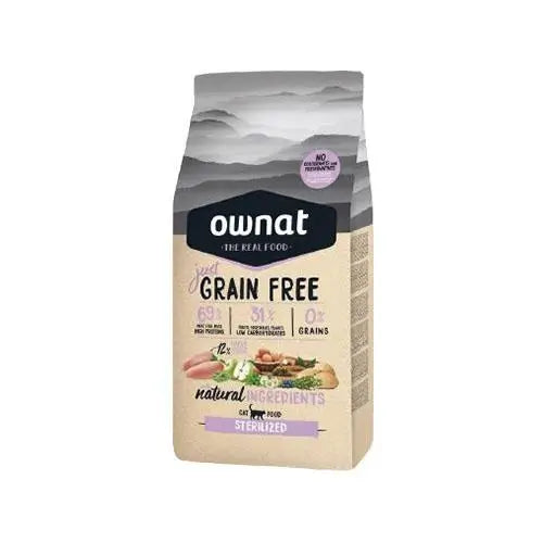 Ownat Just Feline Adult Sterilised Grain Free 3Kg , cat food