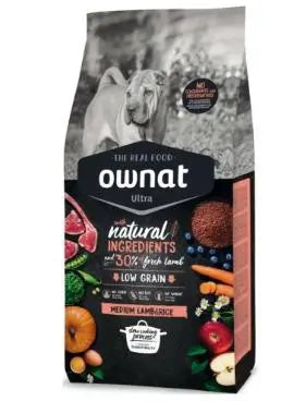 Ownat Ultra Canine Adult Medium Lamb Rice 3kg, dog food for dogs