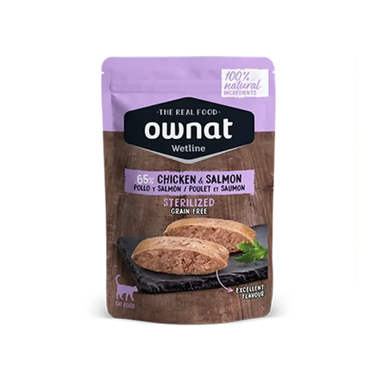 Ownat Wetline Feline Sterilisiertes Huhn Lachs 12X85Gr