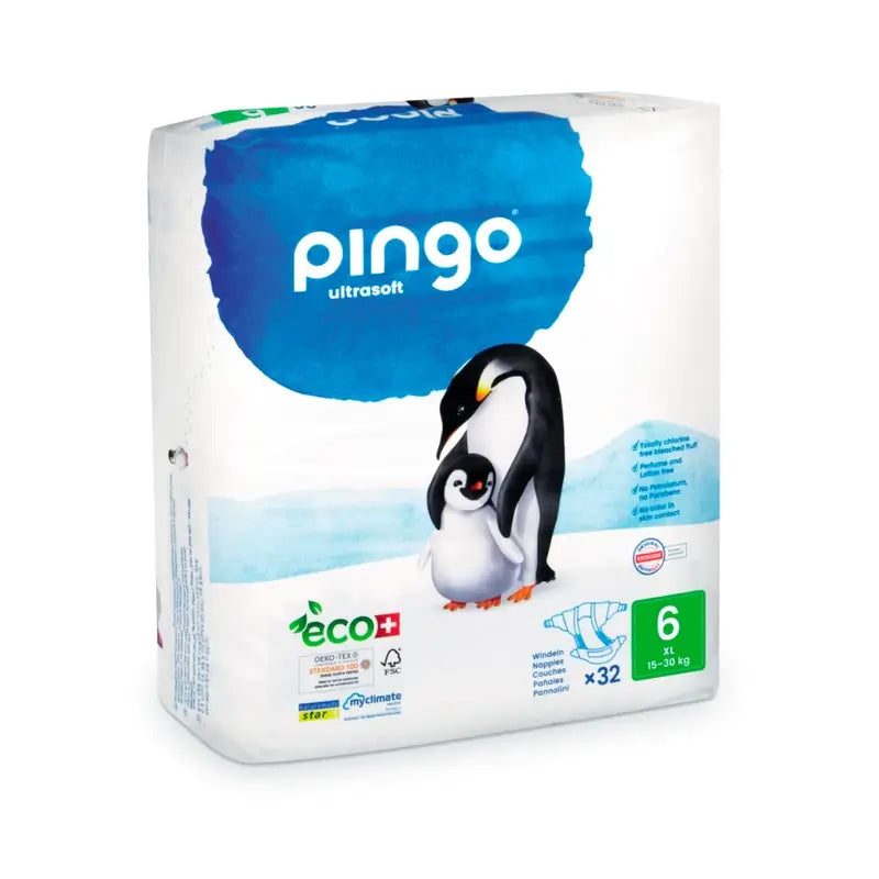 Pingo Ökologische Windel Größe 6 Xl, Pack 3 X 32 Stück.