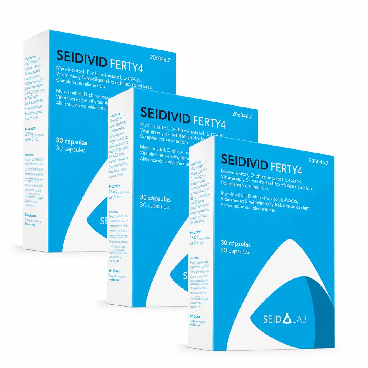 Pack 3 X Seidivid Ferty4, 30 Kapseln