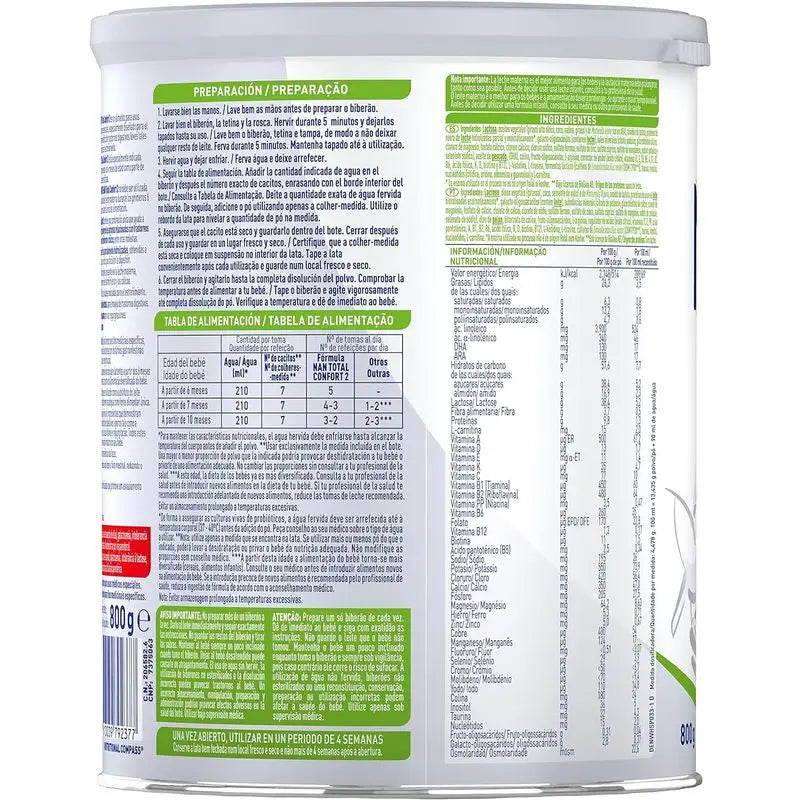 Nestlé Nan Total Comfort 2 Säuglingsmilch, Packung 4 X 800 g