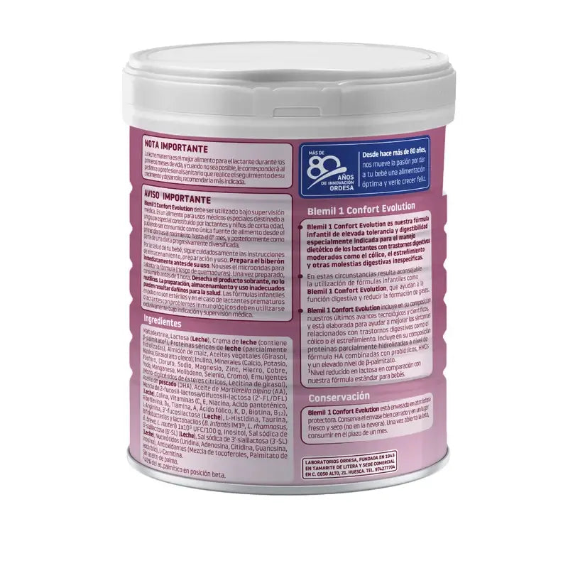 Blemil 1 Confort Evolution, Packung 4x800 g