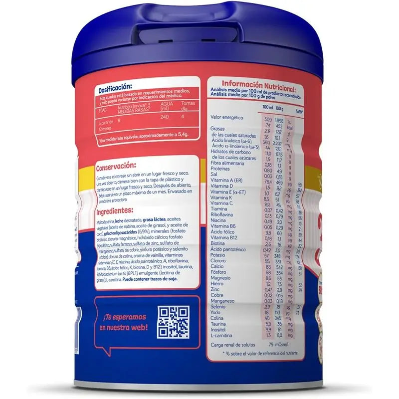 Nutribén Innova 3 Wachstum Milch, 8 X 800 Gramm