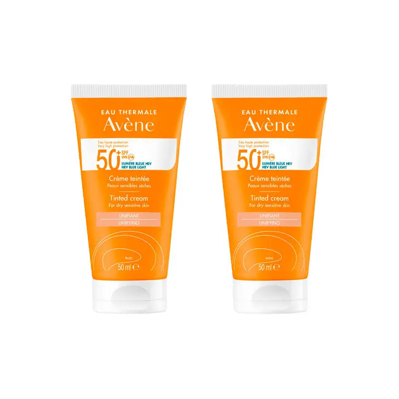 Avène Sensitive Skin Sunscreen SPF 50+ Colour, 2x50 ml