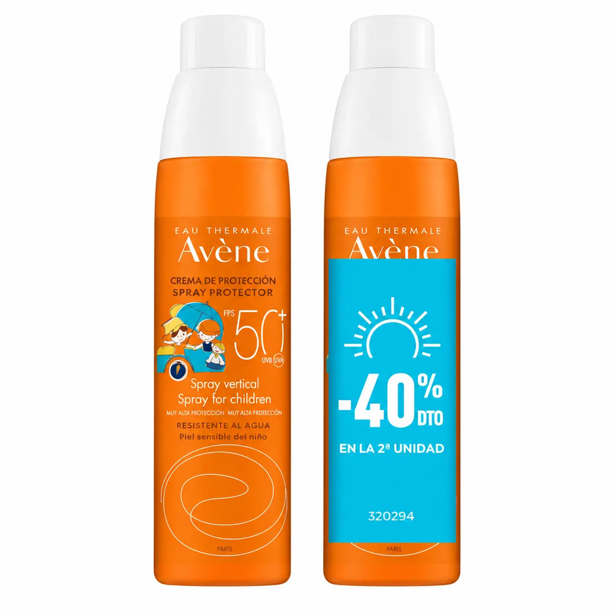 Avène Kinder-Sonnenspray SPF50+ Packung 2x200 ml