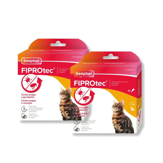 Beaphar Fiprotec Spot On Katze 4 Pip x 0,5 ml, Packung 2 Stück