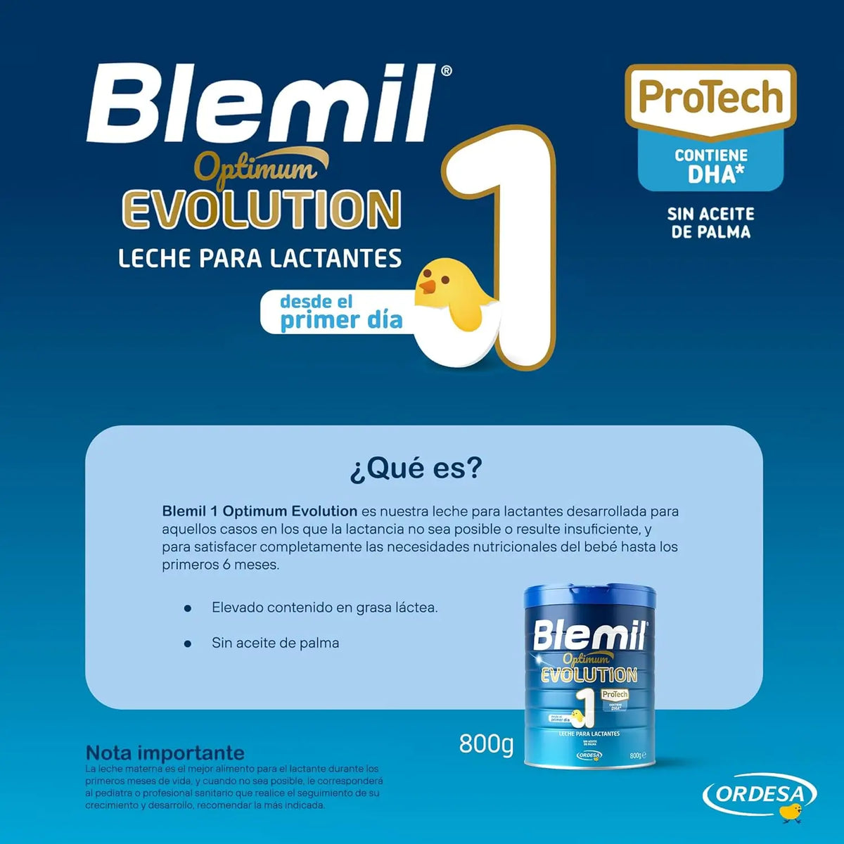 Blemil Optimum Evolution 1 Starter-Milch, 8X800g