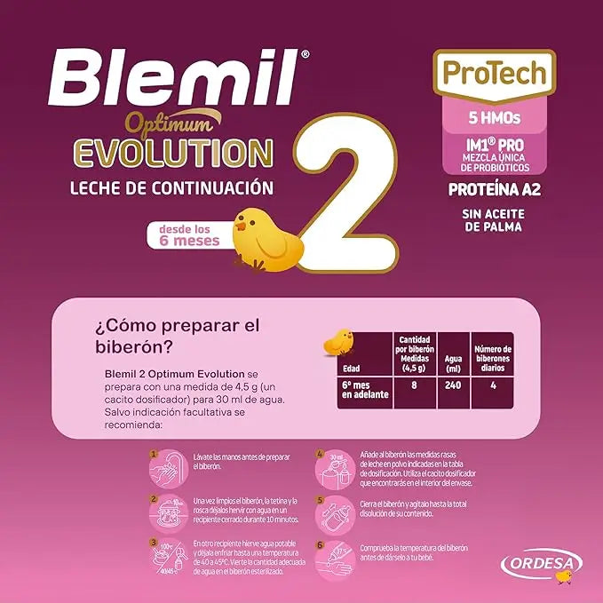 Blemil Optimum Evolution 2 Milchnahrung, 6X800g