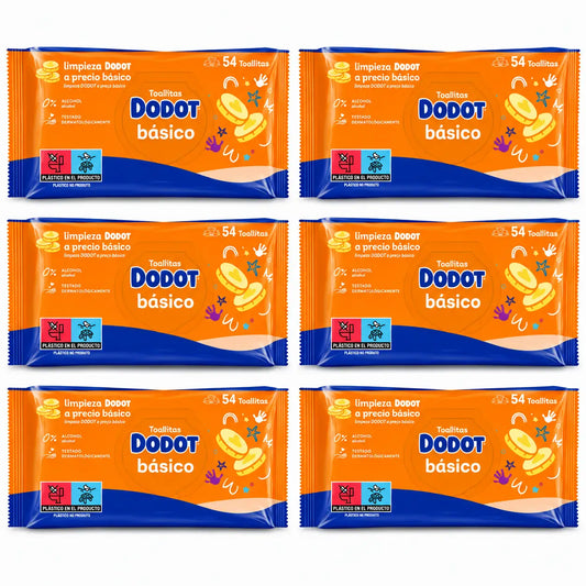 Dodot Wischtücher Basic, 6 x 54 (324 Stück)