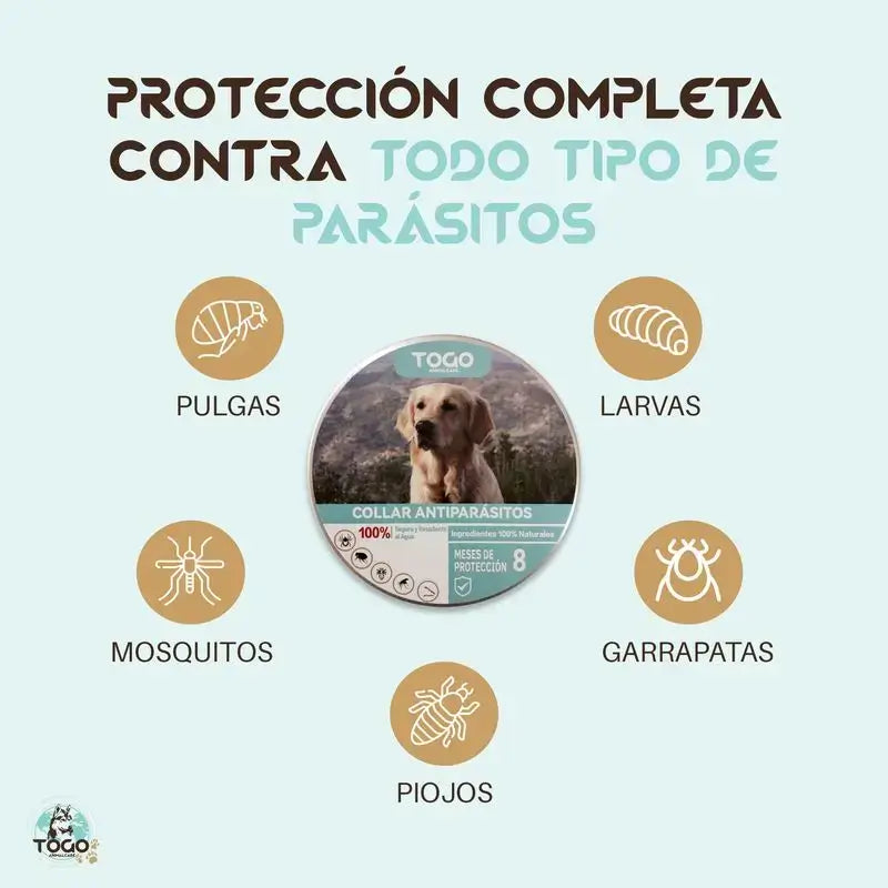 Pack Togo Anti-Parasiten-Halsband für Hunde Alle Größen