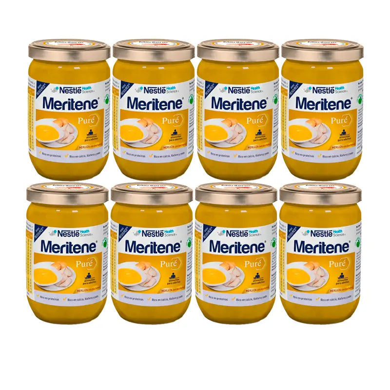 Meritene Mashed Hake with Béchamel, Pack 8x300 g