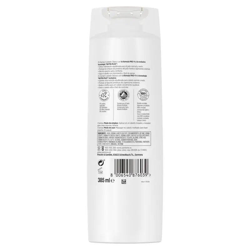 Pantene Nutri Plex Klassisches Shampoo 385Ml