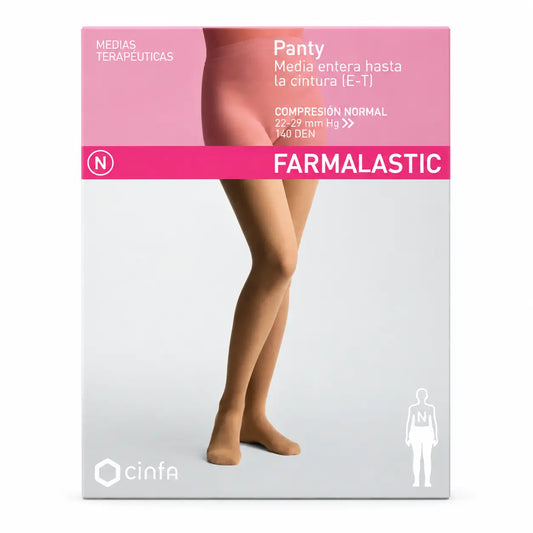 Farmalastic Kompressionsstrumpfhose Normal Compression Beige, Größe Queen Plus