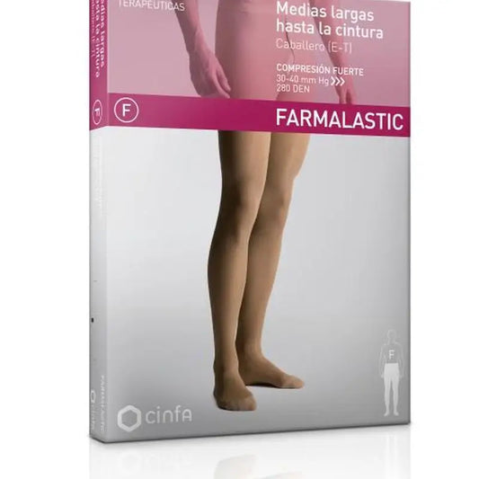 Farmalastic Men's Pantyhose Strong Compression, Large Size