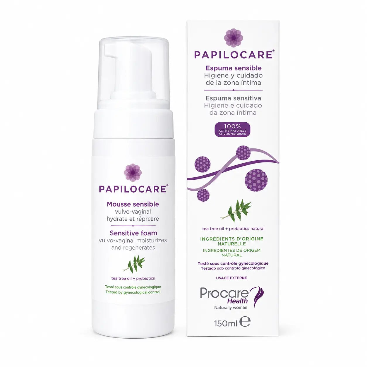 Papilocare Sensitive Schaumstoff-Flasche 150 ml