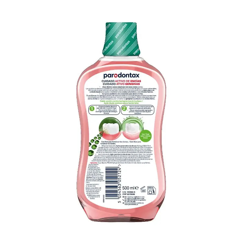 Parodontax Tägliche pflanzliche Zahnfleischpflege Mundspülung, 500 ml