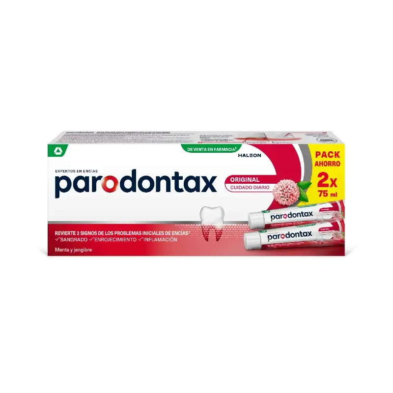 Parodontax Kräuterzahnpasta Original Zahnfleischpflege Zahnpasta, 2x75 ml