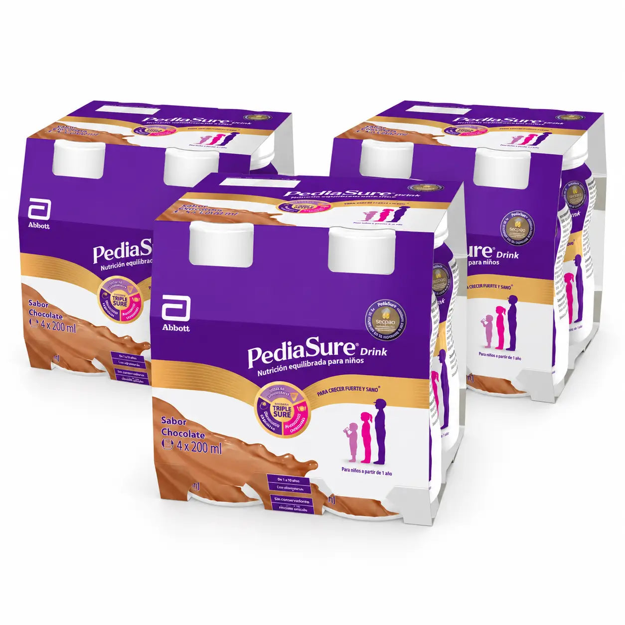 Pediasure Drink Schokolade Kinder, 4 Flaschen x 220 ml Pack 3