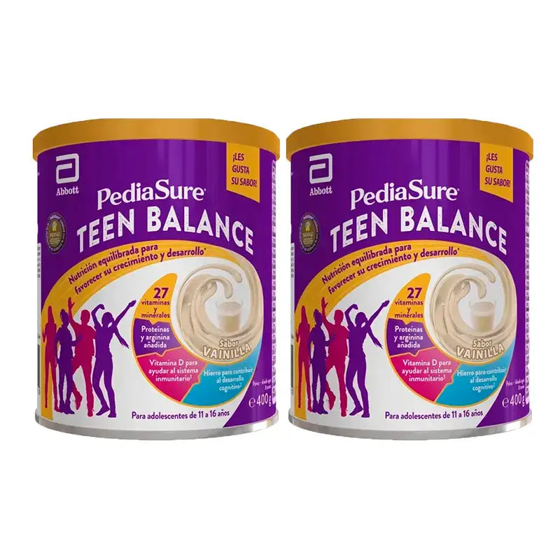 Pediasure Teen Balance Vanille Teenager, 2x400 Gramm