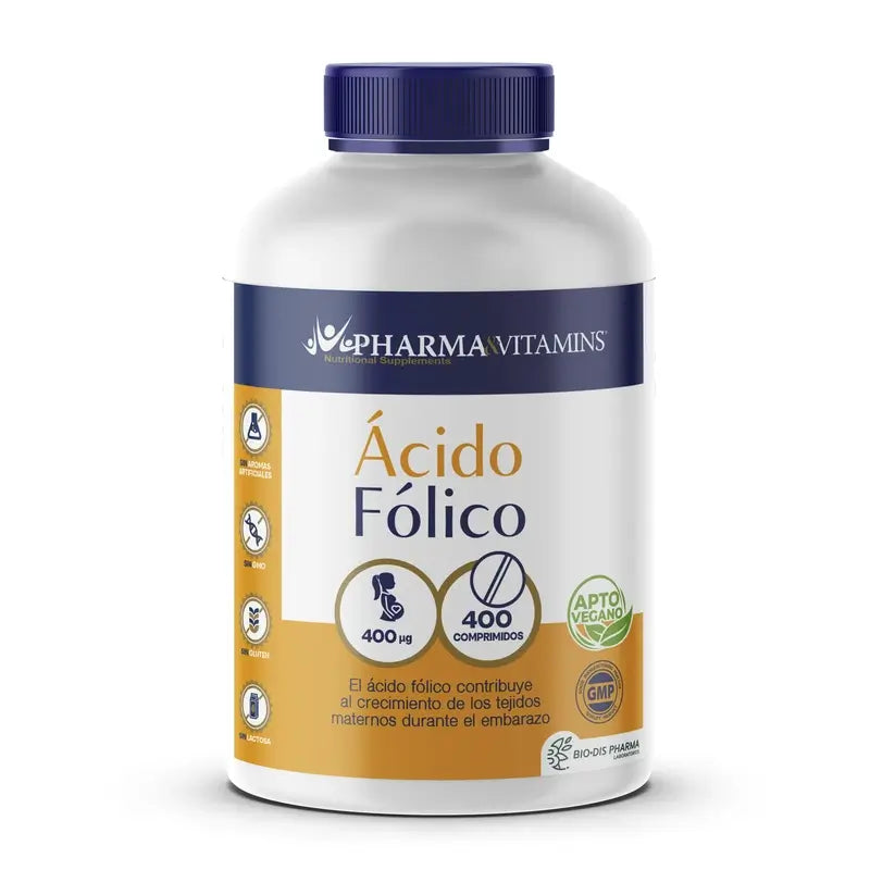 Pharma & Vitamine Folsäure 400 Mcg 400 Vegane Tabletten