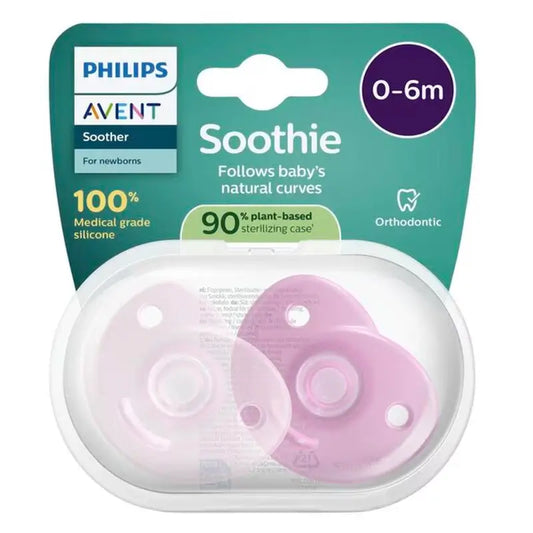 Philips Avent Soothie Soothing 2 Schnuller 0-6m Baby Mädchen