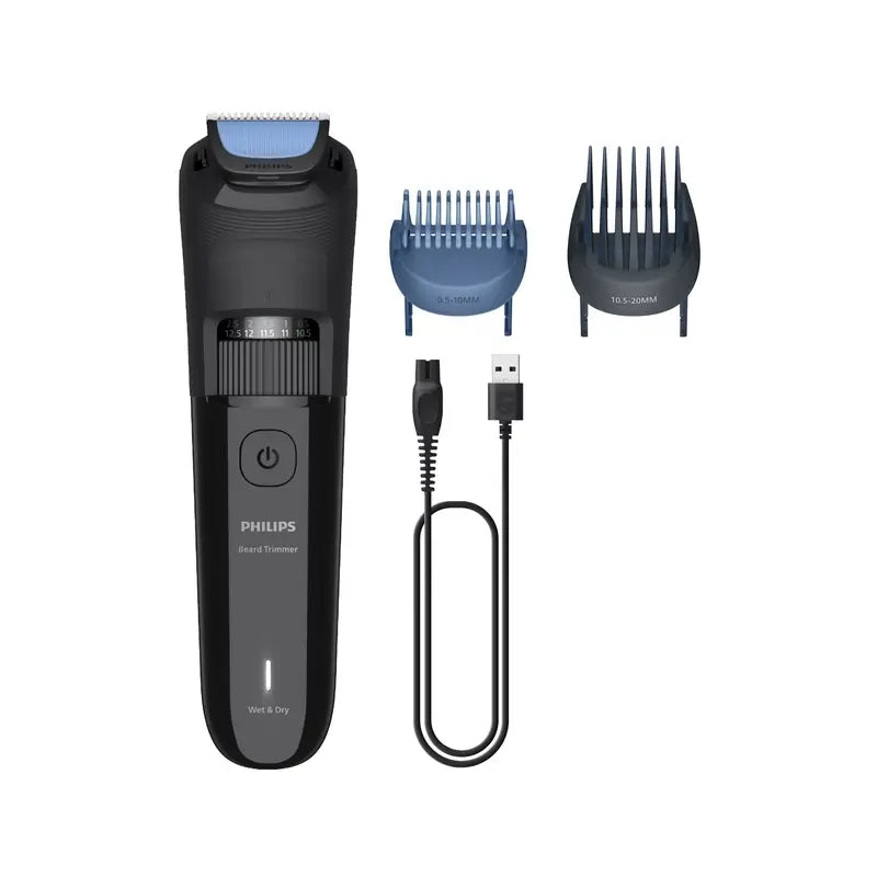 Philips Barttrimmer 3000 Serie Barttrimmer mit abgerundeten KlingenBarttrimmer
