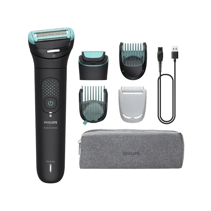 Philips Body Groomer 7000 Serie 2D Flexi-Kopf und Bodyshaver Trimm- und Rasiersystem