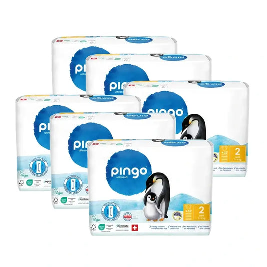 Pingo Ökologische Windeln Größe 2 (3-6 Kg), 6X42 Einheiten