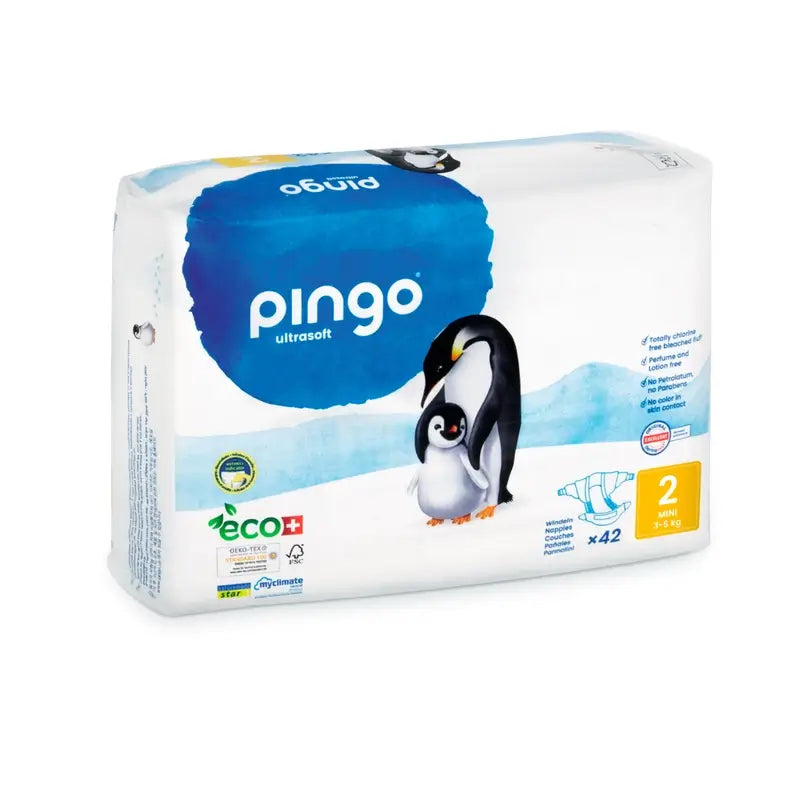 Pingo Ökologische Windeln Größe 2 Mini (3-6 kg), 42 Stück