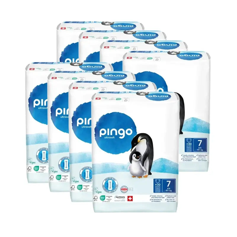 Pingo Ökologische Windeln Größe 7 (+15 Kg), 8X30 Einheiten