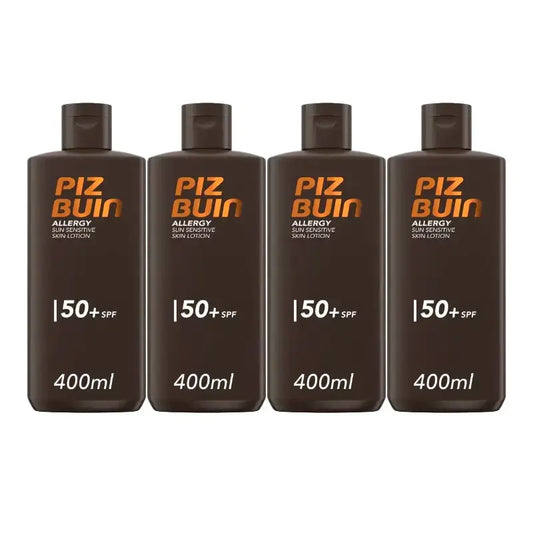 Piz Buin Allergy Body Sunscreen SPF50, Packung 4 x 400 ml