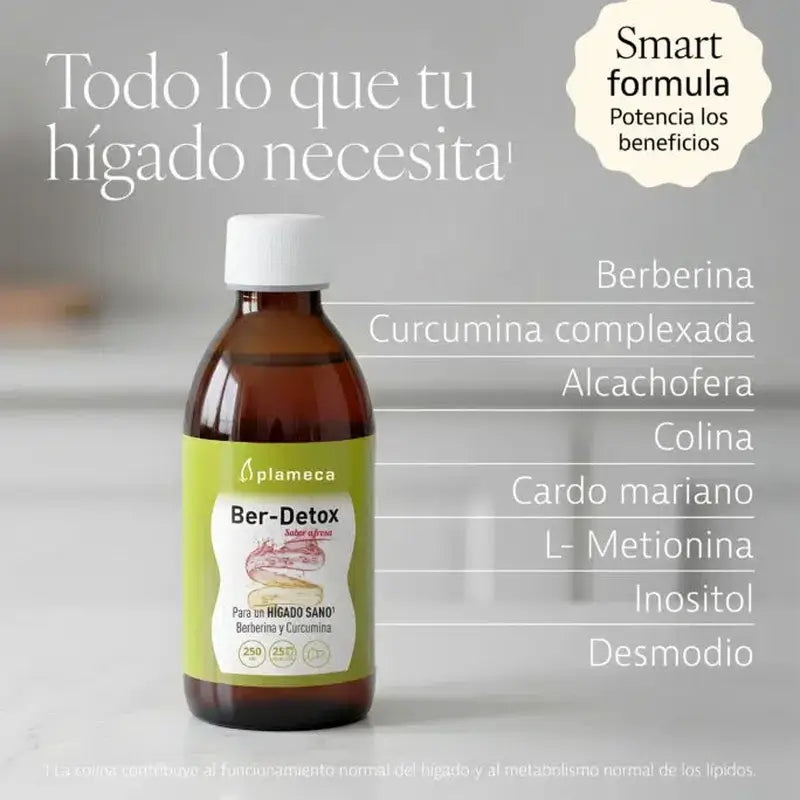 Plameca Ber-Detox Erdbeer-Geschmack, 250 Ml