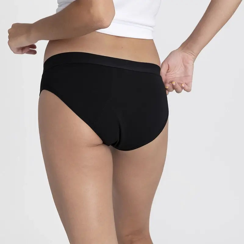 Platanomelon Kiwitas Classic Sporty Menstruationshöschen Schwarz / M