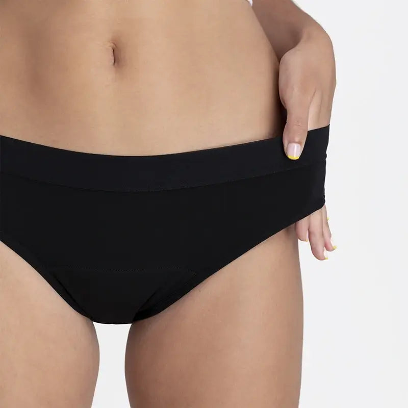 Platanomelon Kiwitas Classic Sporty Menstruationshöschen Schwarz / M