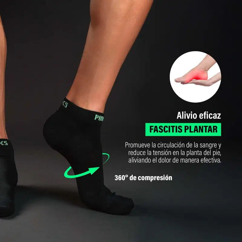 Podoks Running Socken Ankle H2 Schwarz