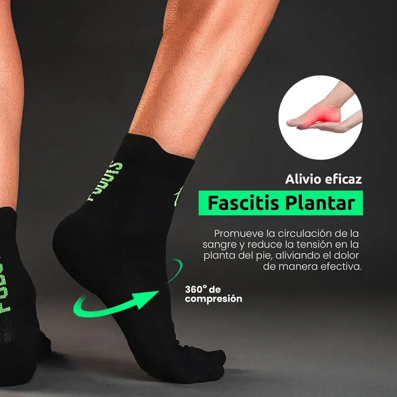 Podoks Running Socken H3 Medium Schwarz