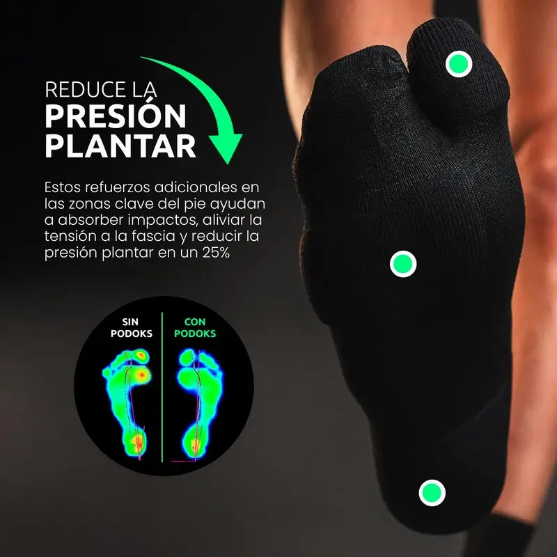 Podoks Running Socken H3 Medium Schwarz
