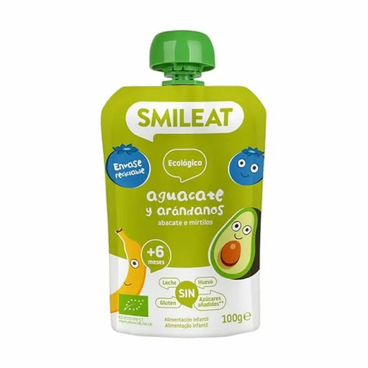 Smileat Pouch Avocado & Blueberry, 100 Gr