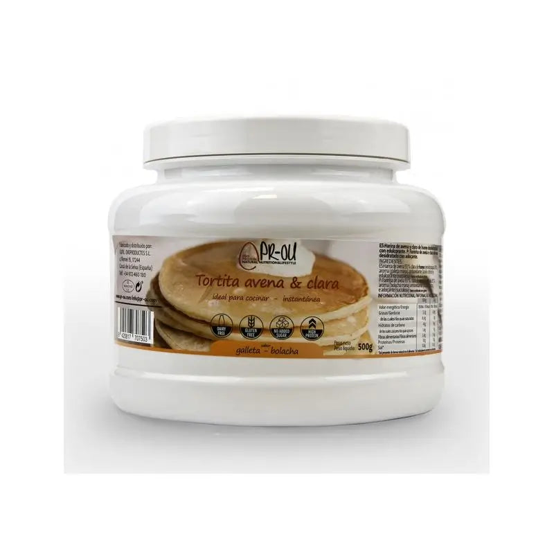 Pr-Ou Clear+Haferflocken-Keks-Geschmack Pfannkuchen 500Gr. Sg