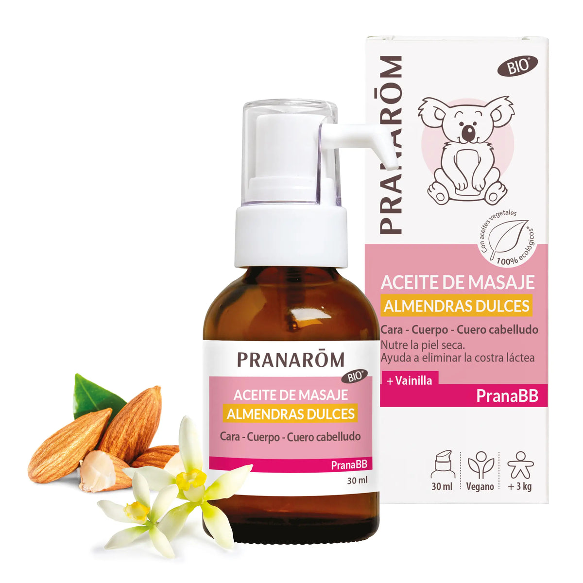 Pranarom PranaBB Bio Sweet Almond Massage Oil, 30ml