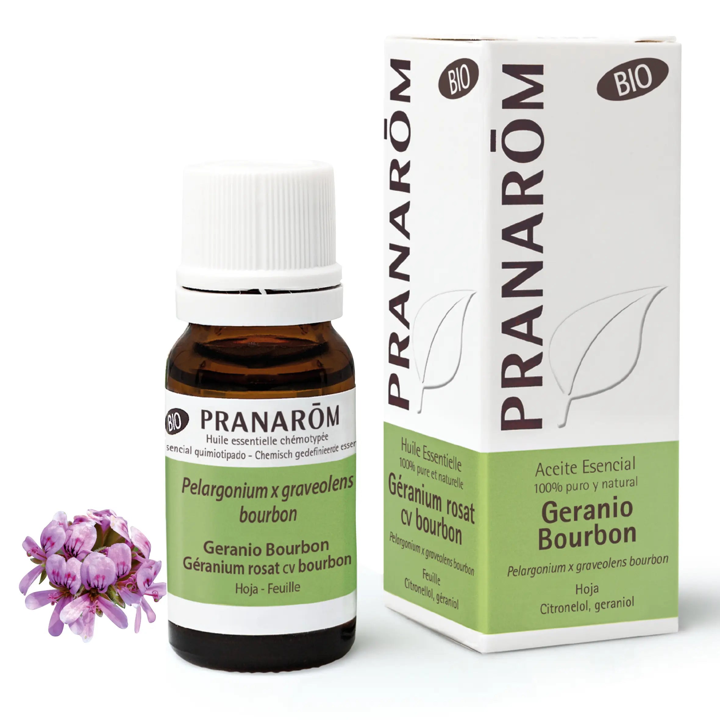 Pranarom Essential Oil Geranium Bourbon Bio, 10ml